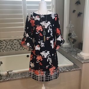 Vince Camuto tulip sleeve dress.